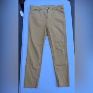 Women’s Loft Yellow Jean Modern Skinny Crop Size 8